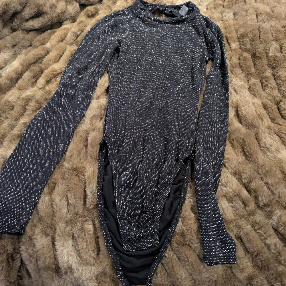 H&M glitter long Sleeve Bodysuit